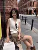 Chaleco sin mangas de cuello en V 100% Lana de Seda para Mujer Chaleco de Punto Sencillo Primavera Otoño Para Superponer Adelgazante Ropa Exterior