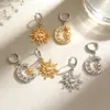 Collar Colgante de Diamante Estrella y Luna de Lujo Moda Transfronteriza Cadena para Clavícula de Mujer con Estrella y Luna Ropa de Mujer para Vacaciones