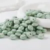 Cuentas de Ábaco de Cerámica de 12 mm Cuentas Espaciadoras Planas Redondas de Cerámica Cuentas Sueltas Material para Pulseras DIY Hechas a Mano Accesorios Cuentas