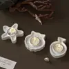 Amapola DIY Resina de Cristal Yeso Estrella de Mar Concha Pez Pequeño Portavelas Serie Oceánica Molde de Silicona