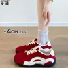 En stock~ Zapatillas de entrenamiento alemanas para mujer, con cordones, punta redonda, de cuero genuino, hacen que los pies parezcan más pequeños, versátiles, ligeras, zapatillas casuales