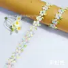 Exquisita Renda Bordada de Nove Cores Estilo Fita de Seda de Poliéster Roupa Qipao Acessórios DIY Feitos à Mão