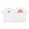 GALLERY DEPT TIDE estampa colorida de letras de desenho animado camiseta de manga curta de alta qualidade casual solta verão masculina e feminina