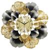 Relógio de Parede Criativo Folha de Ginkgo Estilo Europeu Luxo Leve Relógio Sala de Estar Estilo Americano Simples Decoração de Casa Arte Relógio de Parede