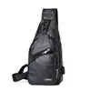 Nova Bolsa de Peito PU 2019 Versão Coreana de Mochila Pequena Masculina Moda Casual Mochila de Grande Capacidade Suporte