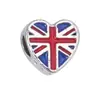 Venta Caliente Transfronteriza Aleación Bandera Americana Cuentas de Agujero Grande Aceite Goteando Pulsera DIY Cordón de Zapato con Cuentas Accesorios de Joyería Venta al por Mayor