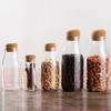 Frasco de Vidrio para Almacenar Granos de Café, Botella de Vidrio con Tapón de Corcho, Recipiente para Té, Frasco Sellado, Frasco Sellado de Boca Ancha de Grado Alimenticio