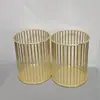 Estilo Ins Escandinavo Barril para Brochas de Maquillaje Artefacto de Almacenamiento de Hierro Barril de Herramienta de Belleza para Maquillaje Barril Dorado para Bolígrafos Lujo Accesible