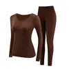 Ropa Interior Térmica Bosein para Mujer Autocalentable Temperatura Constante Ropa para Belleza de la Piel Ultradelgada Alta Elasticidad Máscara Base Muscular Conjunto de Ropa Ropa de Otoño y Pantalones Largos