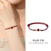 Pulsera Min Cantonesa de Plata Esterlina S925 Jade Hetian Natural Cuentas de Transferencia de Arena de Oro Púrpura Pulsera de Mano Simple de Estilo Chino para Mujer