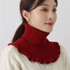 Otoño e Invierno cuello falso para mujer versátil cuello falso bufanda tejida suéter cuello alto falso cuello protector de cuello cálido lana jersey