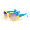 Gafas de sol de moda para niños, lindas con lazo para niñas, anti-ultravioleta, montura ovalada, gafas de sol de combinación de colores personalizadas, moda