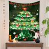 2022 Novo Pano de Fundo de Natal Ins Decoração de Casa Transfronteiriça Árvore de Natal Fundo Pano para Pendurar na Parede Tapeçaria Amazon