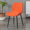 Funda de Cojín para Silla de Comedor Curva Escandinava Respaldo Semicircular Integrado Universal para Hogar Restaurante Elástica