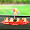 Nuevos Adornos de Gato de la Suerte Mini Estilo Chino para Coche Gatito Lindo de Dibujos Animados Decoraciones para la Consola Central Nuevos Adornos para Coche