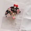 Nuevos Estilos de Pasadores para el Cabello de Estilo Antiguo para Niños, Accesorios para el Cabello Hanfu de Abanico de Flores, Adornos Hechos a Mano de Estilo Antiguo y Accesorios para el Cabello de Estilo Japonés