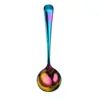 Cuchara Popular Cuchara Redonda Se Puede Añadir con logo Acero Inoxidable 304 Cuchara de Postre Doméstica Espesada Cuchara de Sopa Cuchara de Arroz Helado Regalo