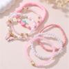 Pulsera Europea y Americana Transfronteriza para Niños Mariposa Fresa Cerámica Suave Cuentas de Arroz Pulsera de Cristal Traje Conjunto Mult piezas para Niñas Joyería de Mano