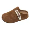 Chinelos Mule Femininos de Outono, Meia-Pantufa com Solado Grosso e Aumento Interno de Altura, Moda Casual Novo Modelo 2026