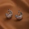 Pendientes de Aro Plano Mobius, Estilo Europeo y Americano, Personalidad Exagerada, Pendientes Grandes, Diseño Único, Accesorios para Orejas para Rostros Cuadrados y Redondos