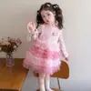 Vestido de Malla Degradada para Niña Pequeña Primavera y Otoño 2026 Nuevo Dulce Elegante Ropa de Primavera para Bebé Vestido de Princesa Pastel