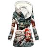 Casaco trench coat feminino Amazon transfronteiriço 2023 novo inverno com forro de fleece estilo europeu e americano casaco com capuz de Natal atacado