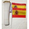 Fornecimento Transfronteiriço de Bandeira Espanhola 14*21cm Não. 8 Bandeiras de Mão para Torcer, Mastro Portátil, Lado Único