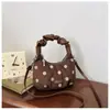 Bolso de mano exquisito con lunares en forma de nube para mujer, nuevo bolso tipo empanada de estilo coreano 2026, versátil, moderno y dulce, bolso de hombro/bolso cruzado