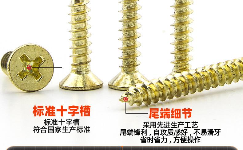 304不锈钢镀金色十字沉头自攻螺丝_03_11.jpg