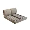 Cama Moderna Minimalista de Tela de 1.5m, Cama Suave Tapizada de Lujo Ligero para Apartamento Pequeño, Cama Doble Minimalista Estilo Italiano de 1.8m para Dormitorio Principal, Muebles de Cama de Boda