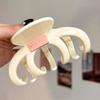 Verano Nuevo Simple Calabaza Clip Grande de Tiburón Horquilla para el Cabello para la Parte Posterior de la Cabeza de Mujer Horquilla Elegante Clip Multi-Agarre