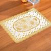 Tapete de mesa de pvc europeu impermeável anti-escaldamento anti-óleo tapete de mesa ocidental bronzing retangular pvc tapete de isolamento fabricantes por atacado