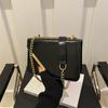 Bolso de Mujer 2025 Nuevo Estilo Estilo Chanel Cadena Hombro Bandolera Versátil Moda Sentido de Alta Gama Patrón Tejido Bolso Cuadrado Pequeño