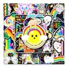 50 Adesivos de Graffiti Coloridos Personalizados Estilo Ins para Decoração de Laptop, Patinete, Carro
