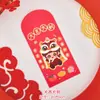 Bolsas de Envelope Vermelho para o Ano Novo de 2026, Ano do Cavalo Criativo e Personalizado Novo Design para o Festival da Primavera, Envelopes de Dinheiro para Cumprimentos de Ano Novo com Estampagem Dourada
