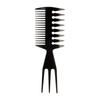 Pente a óleo retrô direto da fábrica pente modelador masculino pente de dentes grossos pente com textura nas costas pente de inserção dupla face pente de dentes largos