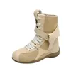 Botas de entrenamiento alemanas retro de punta redonda para mujer, nueva colección de otoño 2026, botas de boxeo, botas western de media pantorrilla, botines deportivos casuales