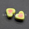 Cuentas acrílicas de doble color, color caramelo, amor, cuentas medianas, color macarrón, color sólido, cuentas sueltas con agujero recto, accesorios para pulseras DIY
