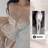 Lingerie sexy feminina colete cinta-liga renda sexy perspectiva tentação uniforme apertado paixão pijama terno geração