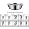 Acero Inoxidable de Grado Alimenticio 304 Recipiente Espesado de Acero Inoxidable Comercial para Comedor Tazón de Sopa de Acero Inoxidable Recipiente para Sopa Recipiente Doméstico y Recipiente para Batir Huevos
