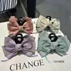 Pasador de Tela Parche con Lazo para el Cabello de Mujer Malla de Encaje Dongdaemun Estilo Dulce para la Parte Trasera de la Cabeza Pinza de Agarre de 13 CM Tocado en Vivo
