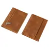 Patrón de Caballo Loco Textura de Cuero Genuino Básico Cartera de Fábrica Portatarjetas Portatarjetas Al Por Mayor en Stock Cartera con Múltiples Ranuras para Tarjetas Cartera Portatarjetas