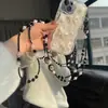 Lujo Ligero Diamante Brillante Mil Diamantes Cadena Universal para Teléfono Móvil Colgante de Cuello Corta Cuerda Antiperdida Funda de Teléfono Móvil Cadena DIY Linda Creativa Ins