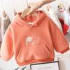 Moletons Infantis para Meninos e Meninas, Tops de Veludo e Aconchegantes para Outono e Inverno, Camisetas Térmicas para Bebês, Roupas Infantis Estilo Coreano