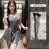 Lingerie Erótica Enxi com Abertura de Zíper, Vestido para Uso Externo, Apaixonado e Sexy, Estilo Puro Desejo, Não Precisa Tirar, Traje Estilo Uniforme