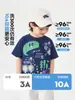 Camiseta de Manga Curta de Algodão Puro para Meninos Europeus Roupas Novo Modelo 2026 Top Fino de Verão para Crianças Pequenas