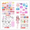 Sapatos, Bolsas, Roupas, Acessórios para Boneca Barbie Yitian de 11 Polegadas (30cm), Brinquedo de Acessórios para Brincar de Vestir Boneca Barbie
