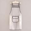 Delantal Largo de Moda Impermeable Lavable sin Lavado Cocina Hogar A Prueba de Aceite Cintura Catering Especial Ropa de Trabajo Estampado TPU Hombres