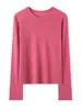 Camiseta de manga larga con cuello redondo, capa base, suave, amigable con la piel, versátil, simple, cómoda, cálida, para uso diario en otoño e invierno, top de estilo elegante