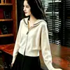 Nuevo Cardigan de Punto Suave Estilo Coreano Otoño/Invierno 2026 Cuello Marino Cremallera Doble Suelta Abrigo Suéter